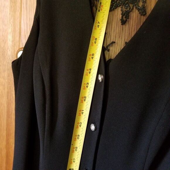 CDC Evening Caren Desiree Company evening dress button down front sequined back - Picture 8 of 15